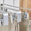 5PCS Gold Metal Trouser Racks,Space Aluminum Durable Thickened Storage Rack with Clips for Skirts,Light Luxury Pants Hangers