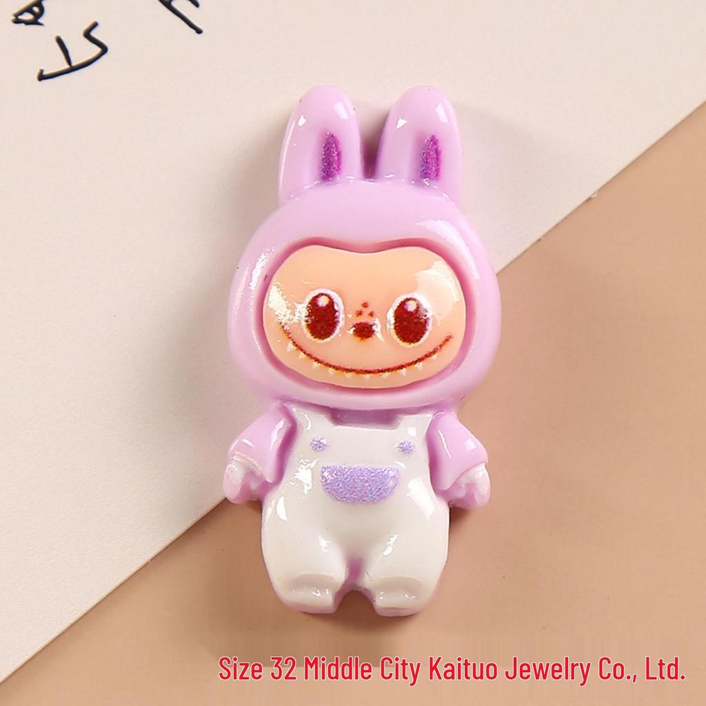 Glossy Cartoon Doll DIY Accessories: Phone Case, Hair Clips, Cup & Crocs Decorations