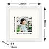Set of 2 Wooden Square Photo Frames, 20x20mm, Wall-Mounted or Tabletop Use, with Matte Paper, White, Gift