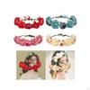 Flower Crown Garland Headpiece Hair Floral Wreath Adjusatble Headbands for Bridal