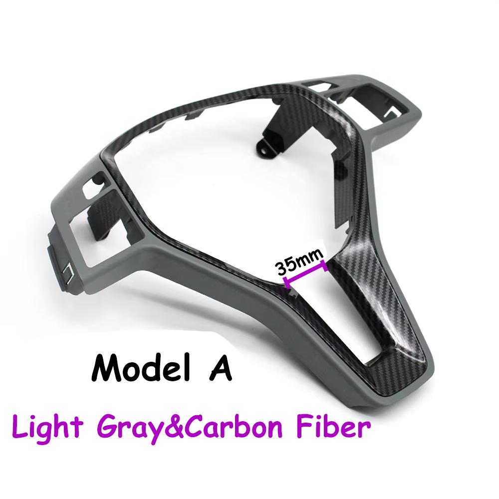 35MM W176 W246 W204 X204 W212 W207 W156 W117 Interiör Bil Ratt Kolfiberöverdrag Panel Trim För Mercedes Benz