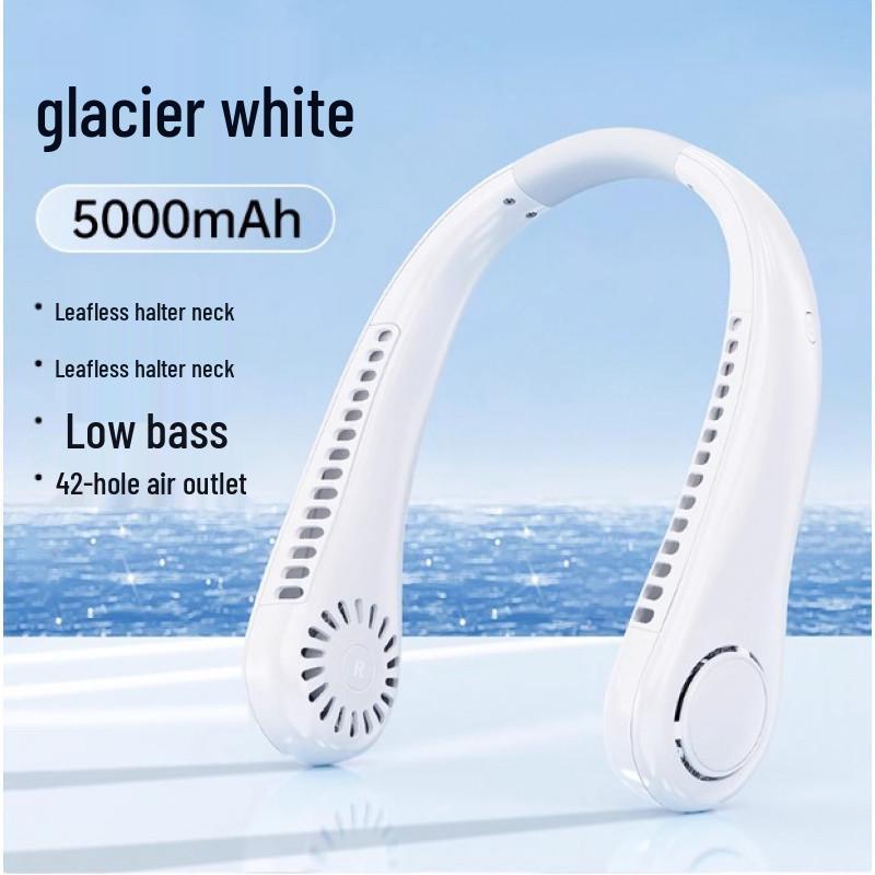 2025 Portable Rechargeable Hanging Neck Fan – Wearable Small Electric Fan 0mAh