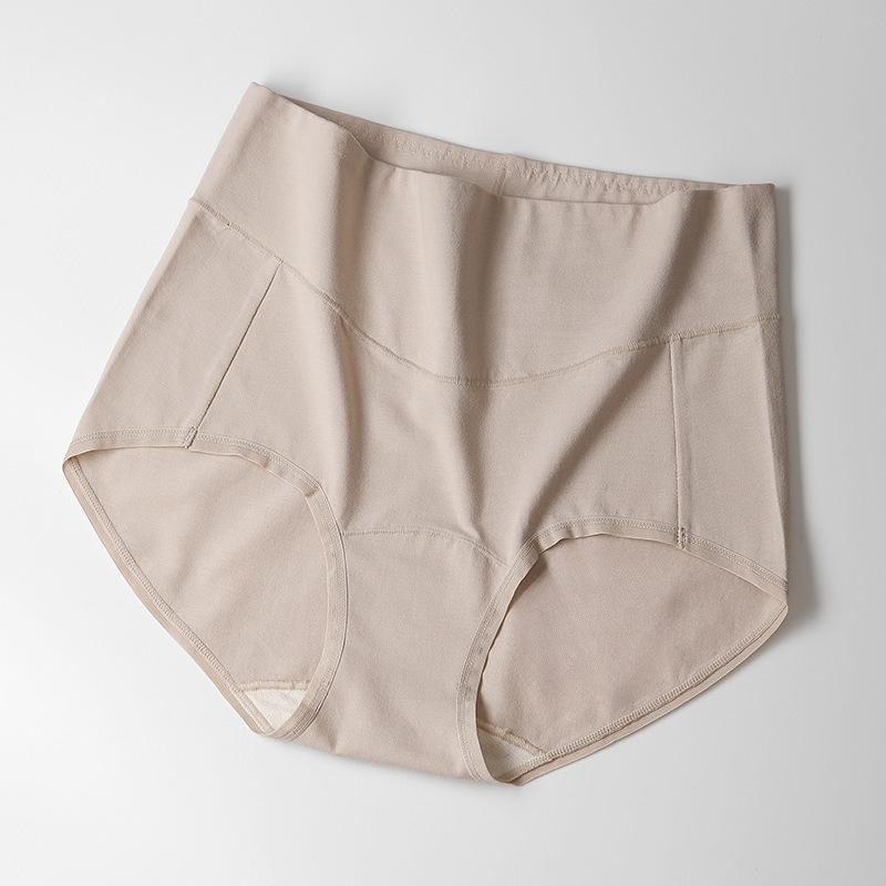 Women's Spring and Autumn Cotton High Waist Hip and Abdomen Antibacterial Extended Underwear