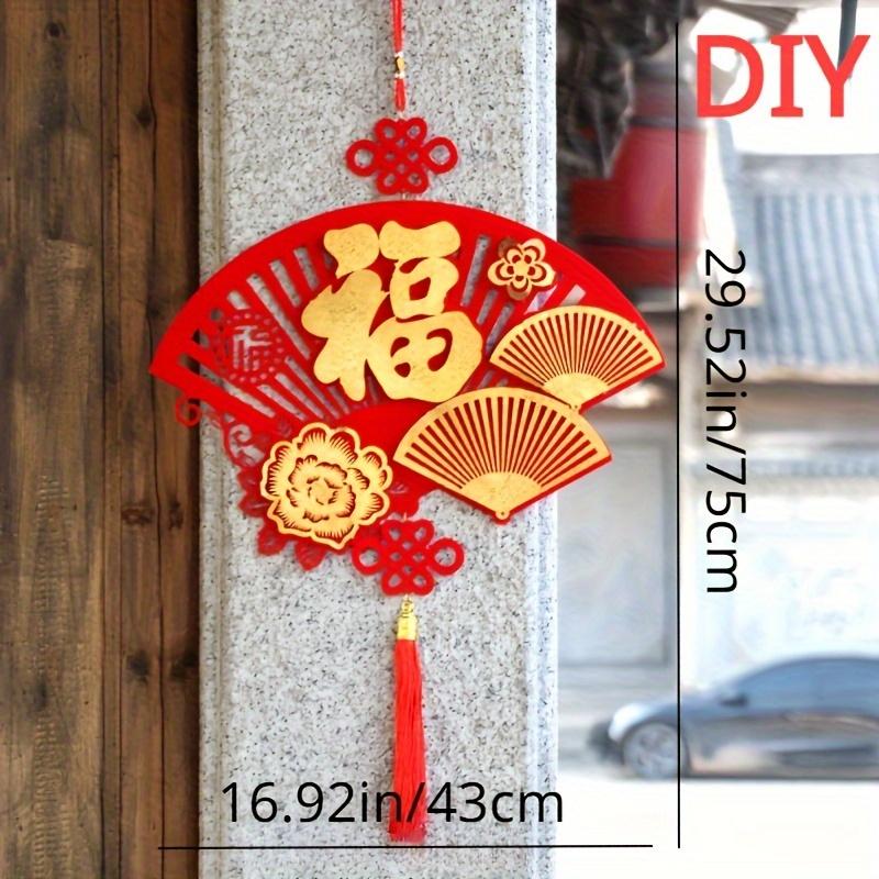 

Chinese Style Fu Decoration, Red Chinese Knot Pendant,for Wall Decoration, Festival Housewarming, Chinese Decoration Traditional