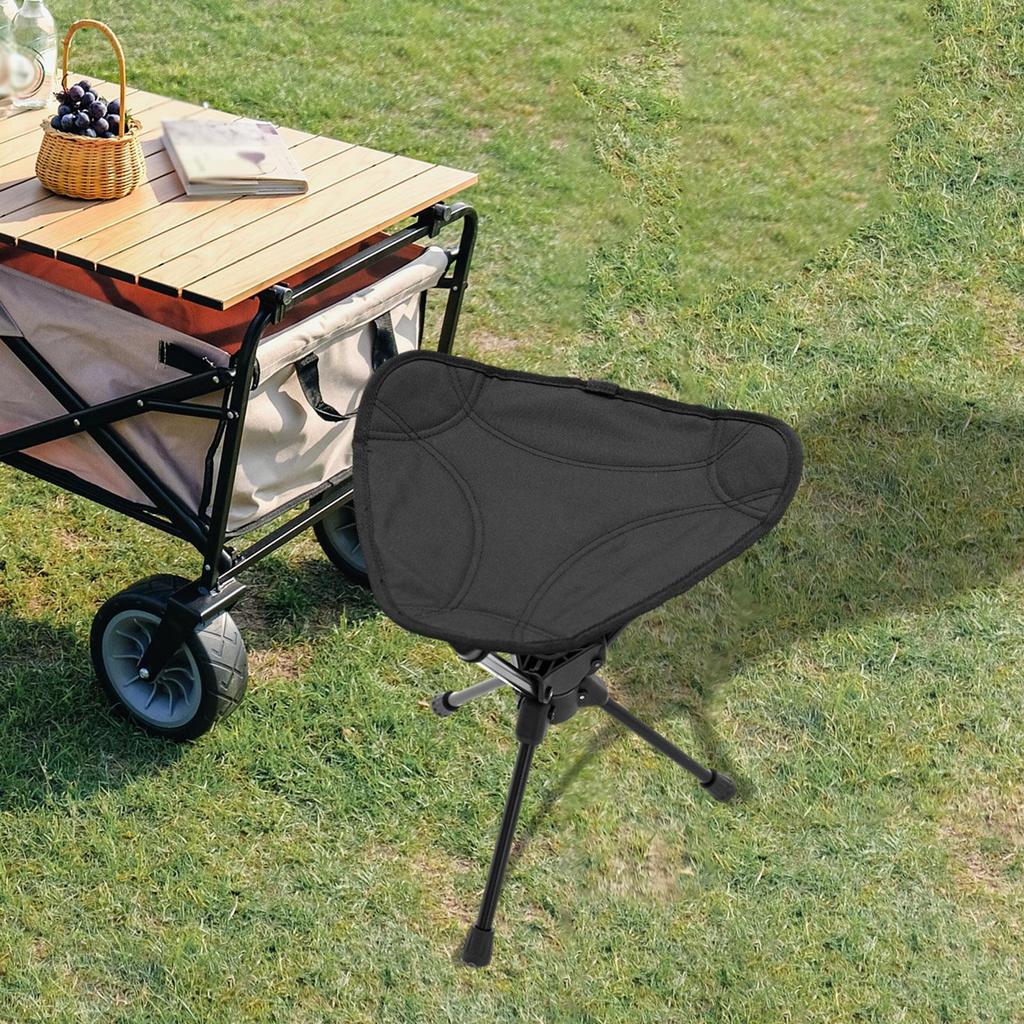 Camping Stool Seat Backpacking Chair Aluminum Portable Foot with Storage Bag for Adults