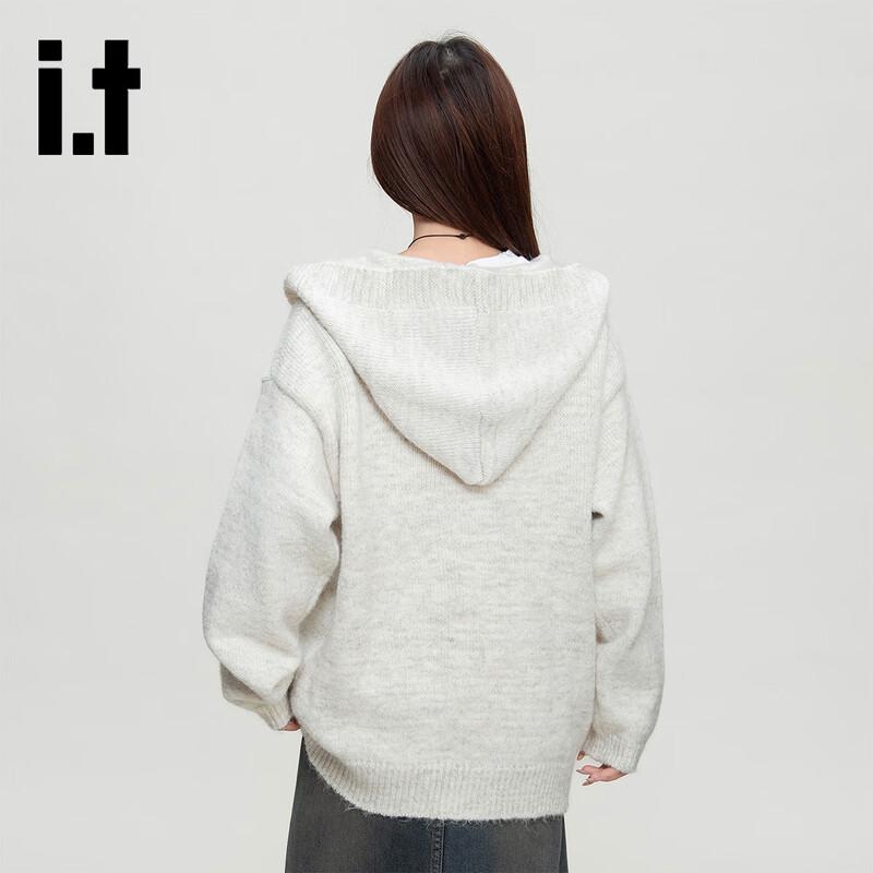 izzue Unisex Hooded Knitted Cardigan Sweater