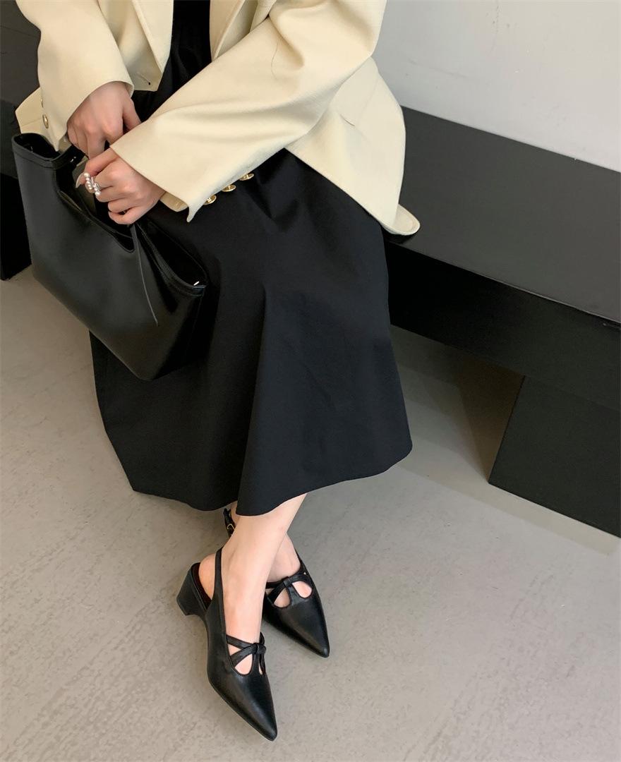 2025 весна новая остроносый тонкий каблук высокий каблук европейская и американская мода сумка голова женская обувь 35