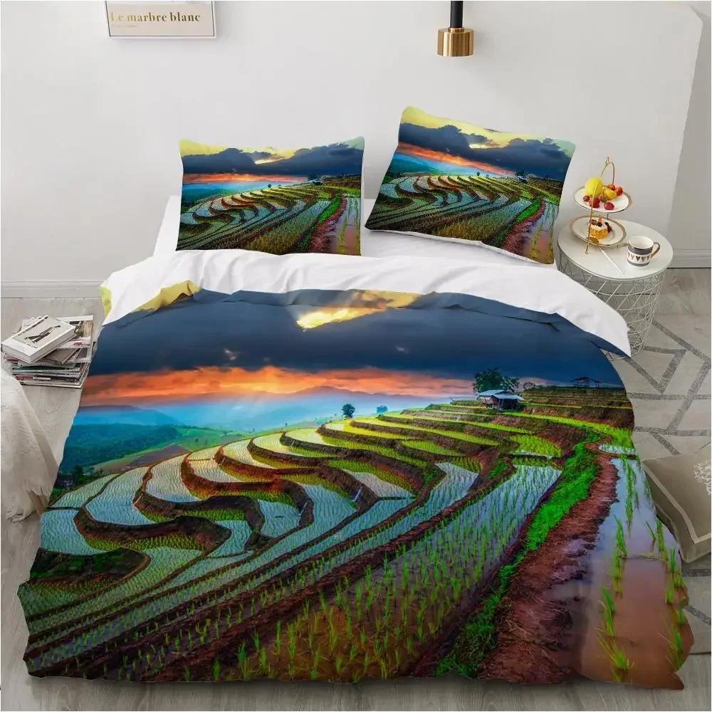 Tropic Ocean Style Sandy Shore Sea Comfortable Duvet Quilt Cover Pillowcase Bedding Set Children Bedroom Decoration Home Textile