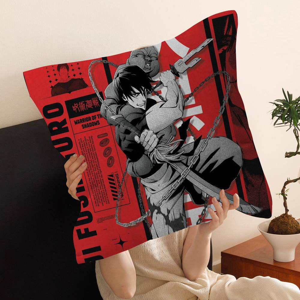 Fushiguro Megumi Pillow Gift Home Office Decoration Pillow Bedroom Sofa Car Cushion CoverPillow Case