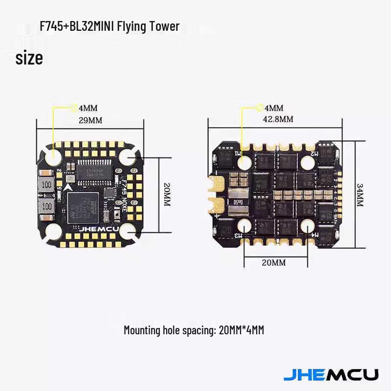 FPV F745 Mini Flight Stack with 60A AM32 ESC