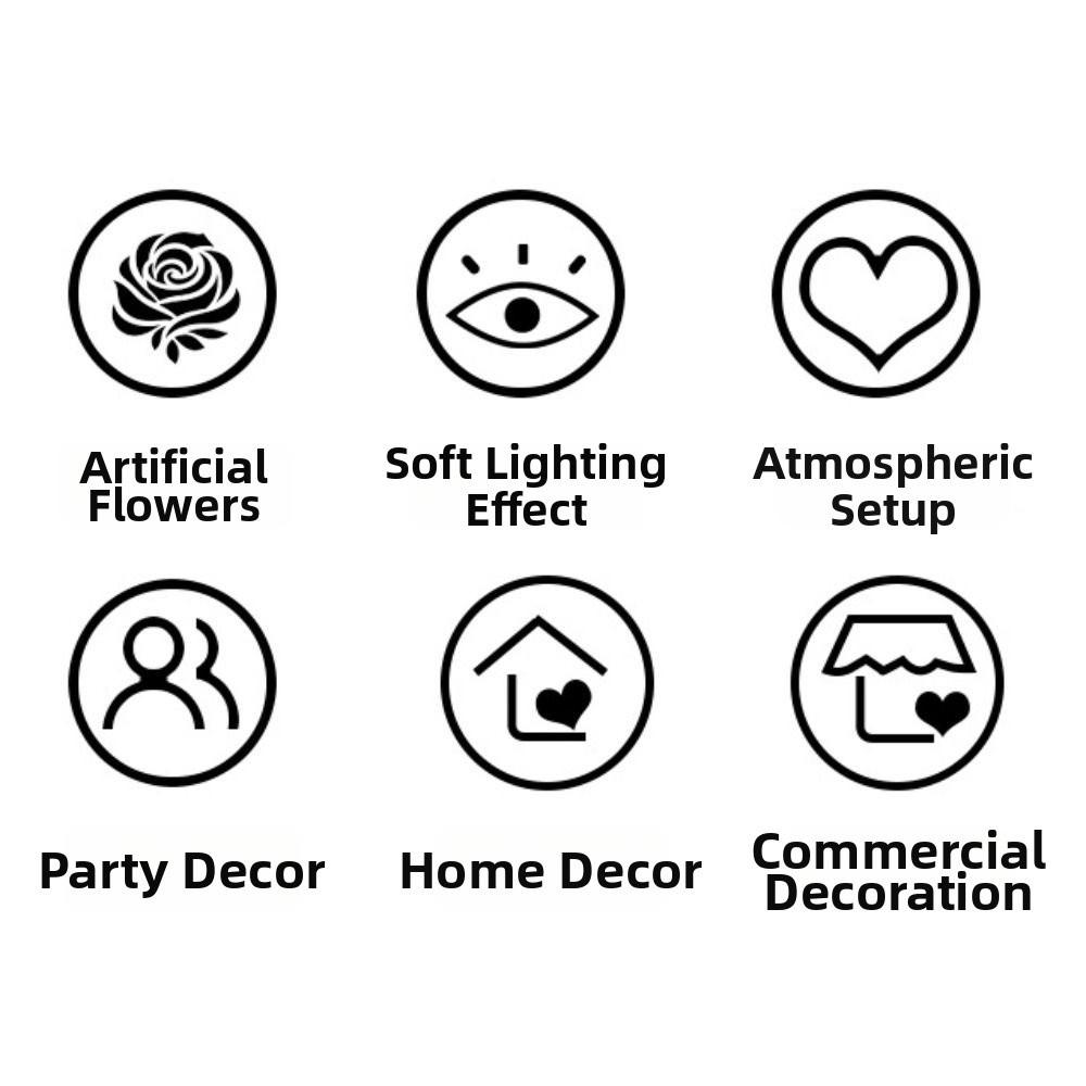 Romantic Eternal Rose Lamp Luminous Rose Flower Night Light LED Flower Light  for Women