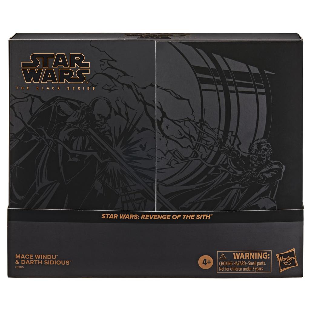Hasbro Star Wars Black Series Mace Windu Darth Star Wars Episode Die Rache der Sith Premium Collection 15cm Actionfigur Set von 2 Authentisch &