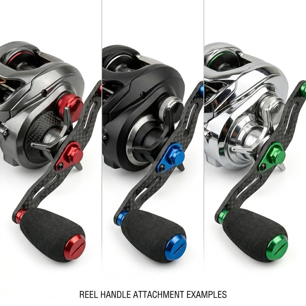 Custom carbon 96mm shaft approximately 30g 4 for baitcasting includes knobs and M8 center nuts on both compatible with Abu and Shimano handle,
