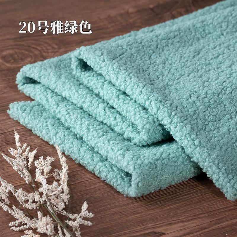 Teddy Plush Fabric Elasticity Soft By The Meter for Toys Pet Nest Cushion Handmade DIY Sewing Faux Lamb Fur Cloth Beige White