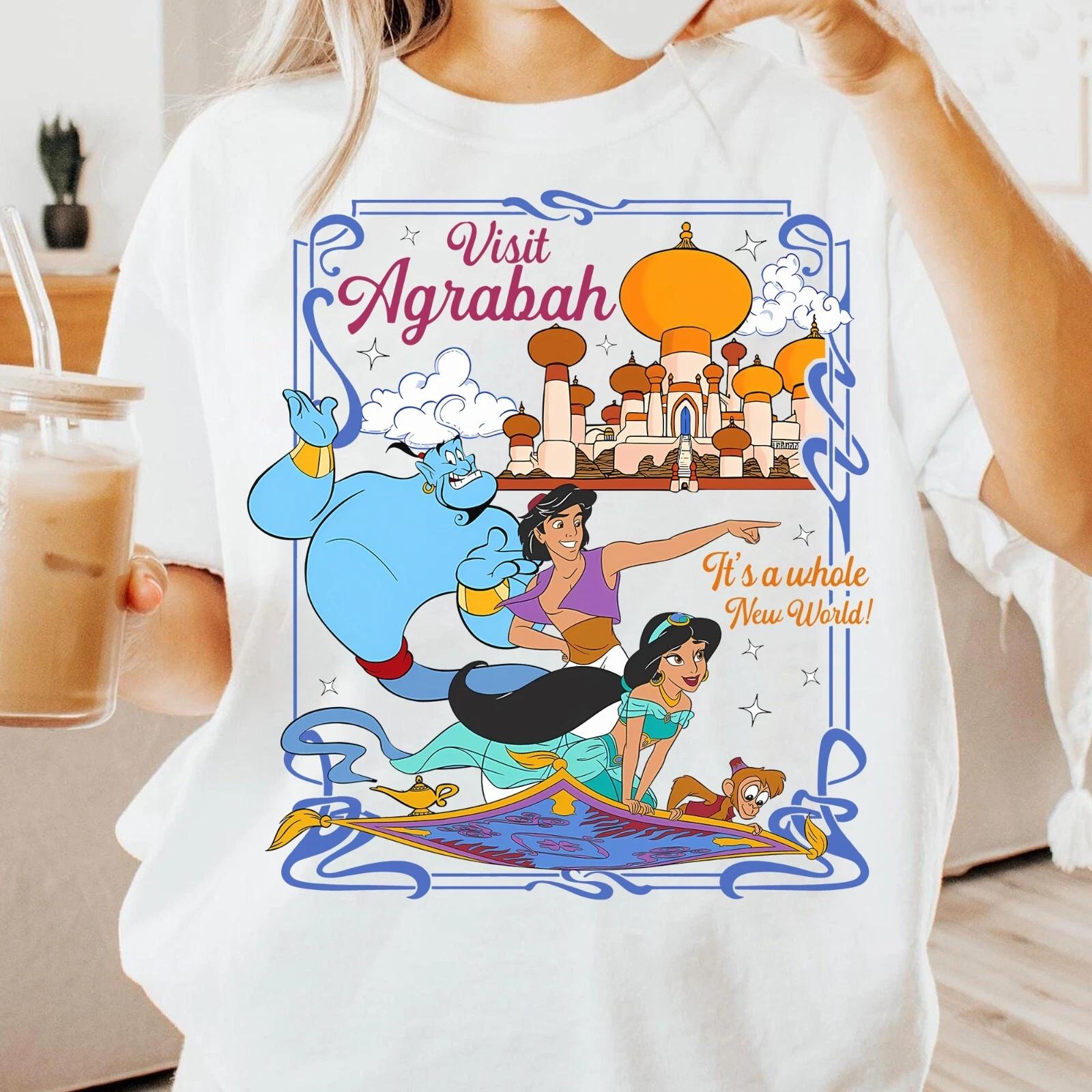 Aladdin Jasmine Princess Elf Tour Agraba New World Unisex Tshirt New Casual Fashion Unisex and Women Couple Streetwear S