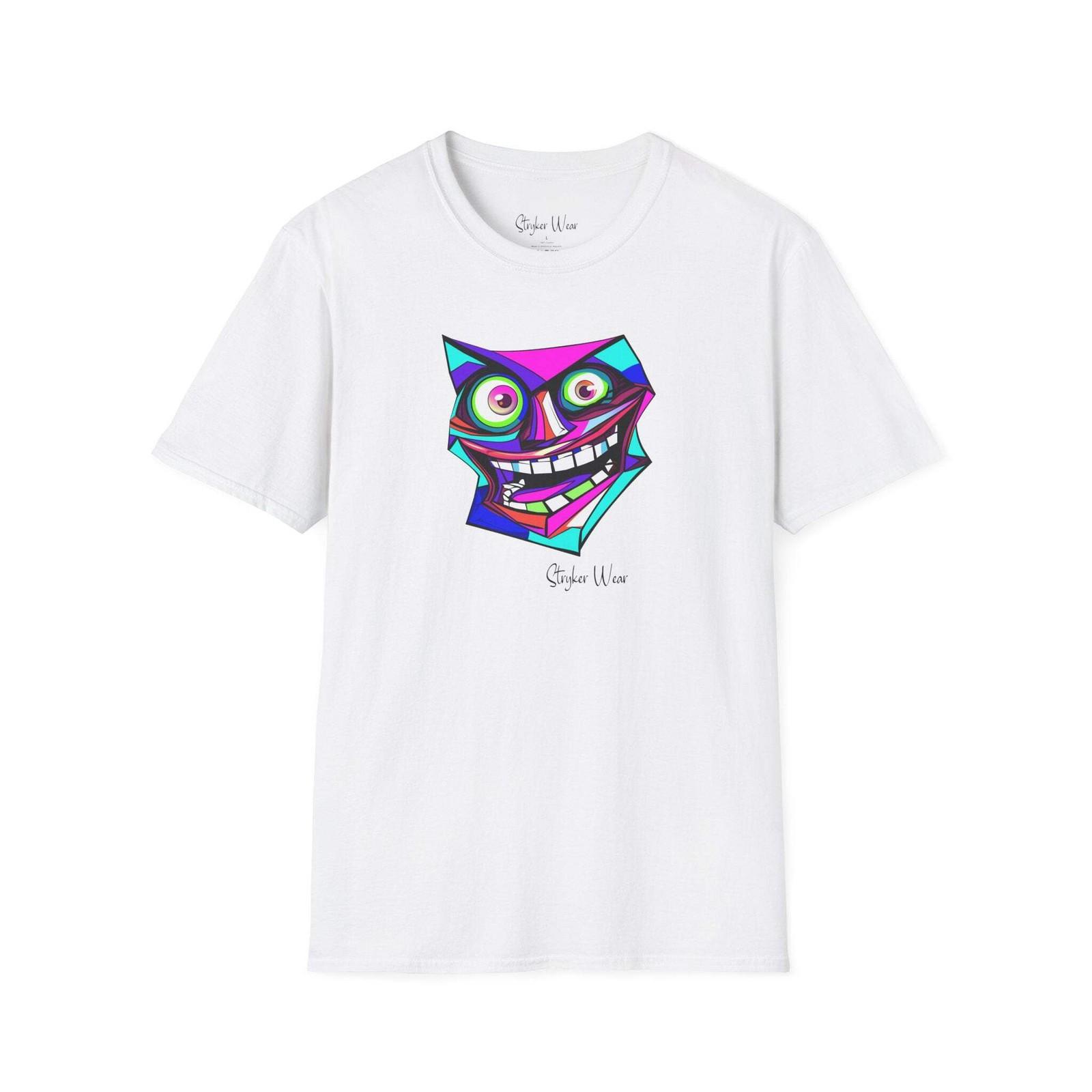 Abstract Neon Mask Pop Art | Unisex Softstyle T-Shirt S