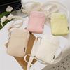Women Canvas Small Satchel Purse Trend Candy Color Shoulder Wallet Simple Mobile Phone Crossbody Bag