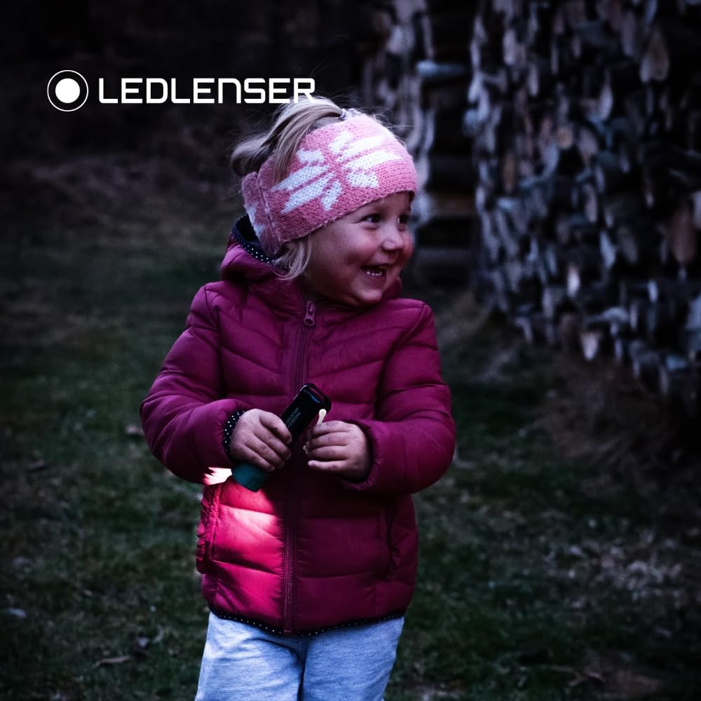 Ledlenser KIDBEAM4 LED Rainbow Max 70 502789 Japanese Small Children's Flashlight, Purple, Pattern, Battery-Operated, Lumens, [Official Product],