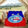 1 Stück Esporte Clube Bahia Sportverein Emblem Aufgedruckte Weiche Flanelldecke Überwurf für Schlafzimmer Wohnzimmer Sofa Camping Fan Geschenke Weihnachtsgeschenke