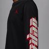 Jordan Brand Letter Print Pattern Ribbed Crew Neck Long Sleeve T-Shirt Men Tops Black FN5976-010