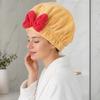 Trockenhaarkappe, Haartuch aus weichem, verdicktem Stoff mit Schleifenverzierung, Ultra saugfähige Haarwickel für Damen, Baden, Hautpflege