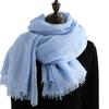 Wool Scarf New Autumn and Winter Solid Color Scarf Medium Long Style Fashionable Shawl Scarf for Women