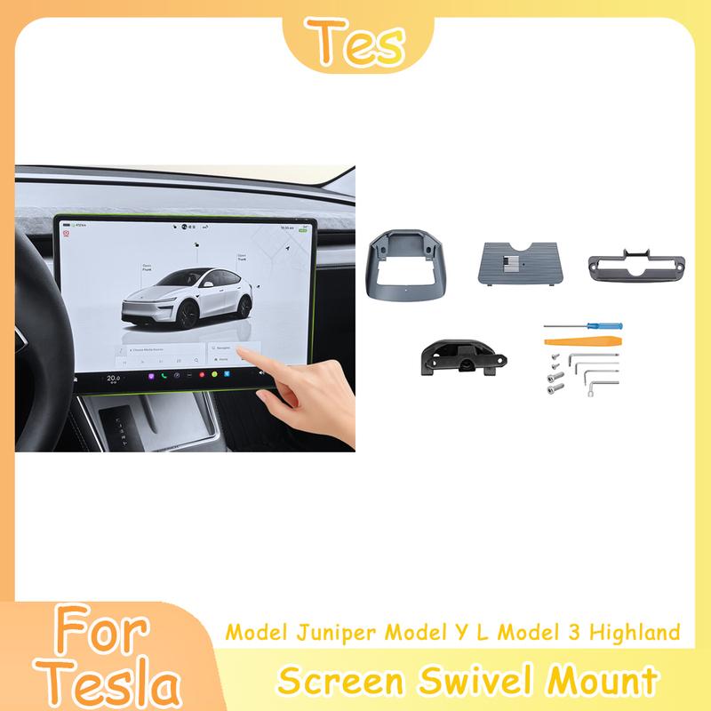 For Tesla Model Juniper Model Y L Model 3 Highland Screen Swivel Mount 4 Direction Adjustment Tilt GPS Rotating Bracket Kit