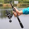 Fishing Rod Reel Combos with Carbon Telescopic Spinning Rod and 13+1BB Spinning Reel Rod Set