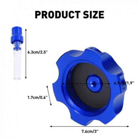 Blue Motorcycle CNC Gas Tank Fuel Cap Cover Pipe for Kawasaki KX65 KX85 KX100