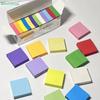 Colorful Small Square Sticky Notes,11 Color Mini Self-Adhesive Memo Pads & Index Tabs,Removable