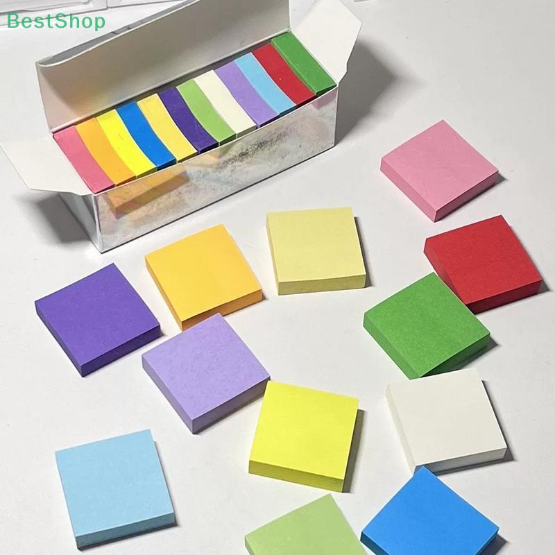 Colorful Small Square Sticky Notes,11 Color Mini Self-Adhesive Memo Pads & Index Tabs,Removable