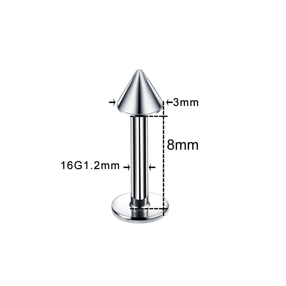 1PC Steel Labret Monore Ring Lip Stud Piercing Orelha Cartilage Ear Helix Stud Tragus Barbell Earrings Piercing Sexy Jewelry 16G