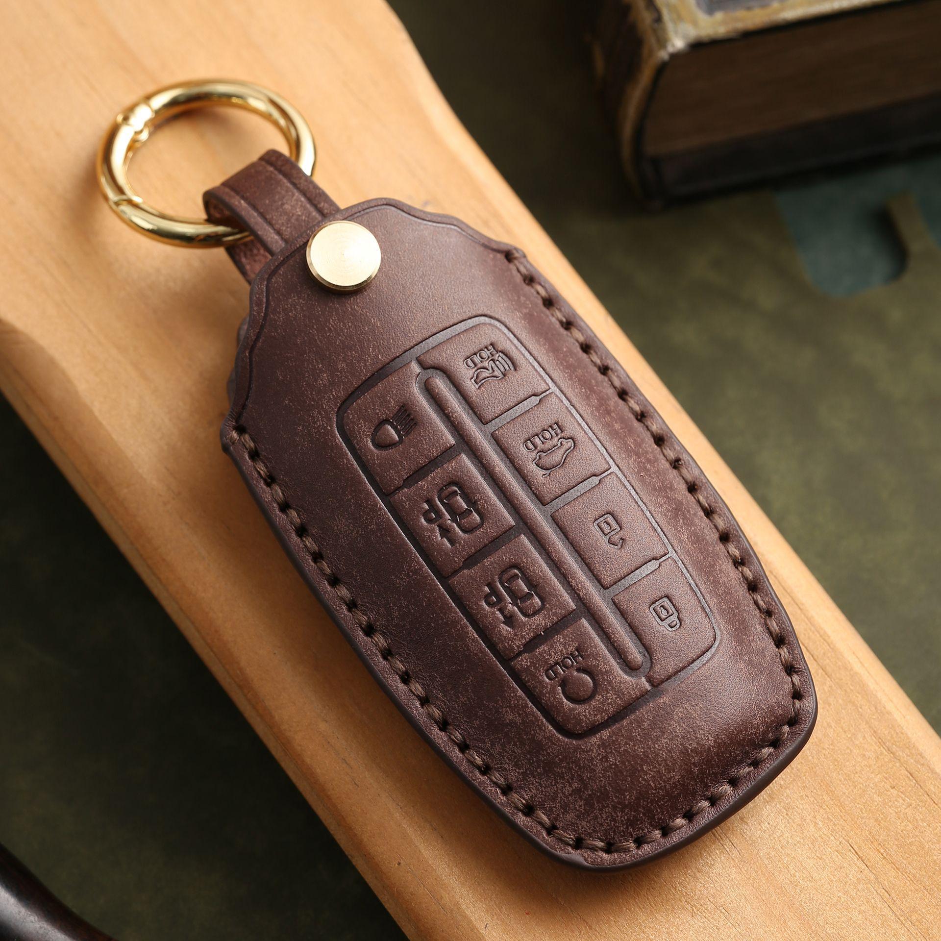 

Чехол для ключей подходит для Genesis Leather Key Protection Bag, который полностью ручной работы и высокого класса. коричневый