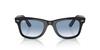 Ray-Ban RB2140F 901/3F 52 WAYFARER LIGHT COLORS Sunglasses - Black / Clear Gradient Blue Glass Lenses