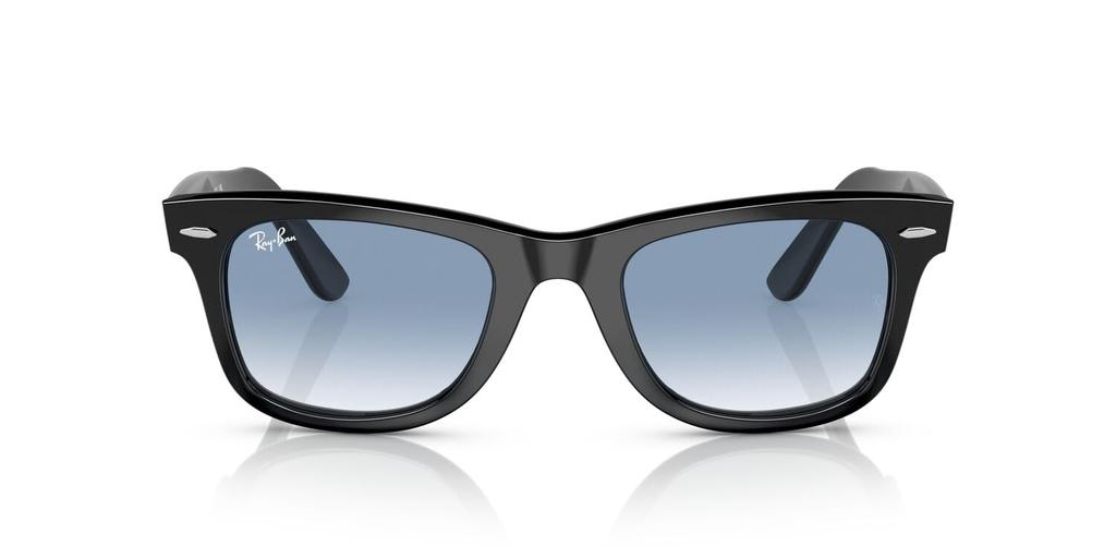 Ray-Ban RB2140F 901/3F 52 WAYFARER LIGHT COLORS Sunglasses - Black / Clear Gradient Blue Glass Lenses