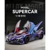 1/18 Apollo Project EVO Alloy Concept Sports Car Model Diecasts Metal Track Racing Car Vehicles Model Sound Light Kids Toys Gift