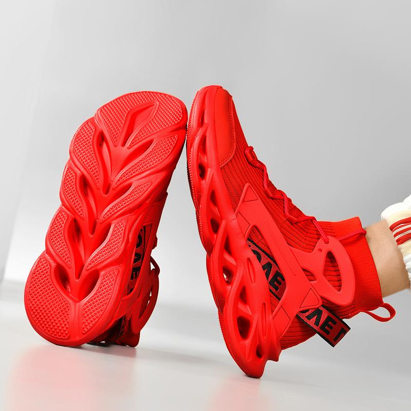 Men High Top Sneakers Breathable Mesh Lightweight Socks Shoes Comfortable Men Casual No-slip Walking Sneakers