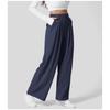 Fashion Loose Plus Size Women Pants New Casual Pleated Elegant Office Long Pants Ladies Woman Solid Color High-waisted Wide-leg Pants Loose Trousers