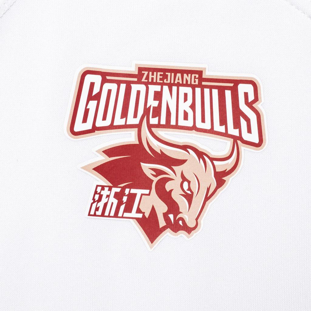 Li Ning CBA Series Professional Basketball Short Sleeve Jersey With Zhejiang Team Logo Print Men Jersey White ATST903-2