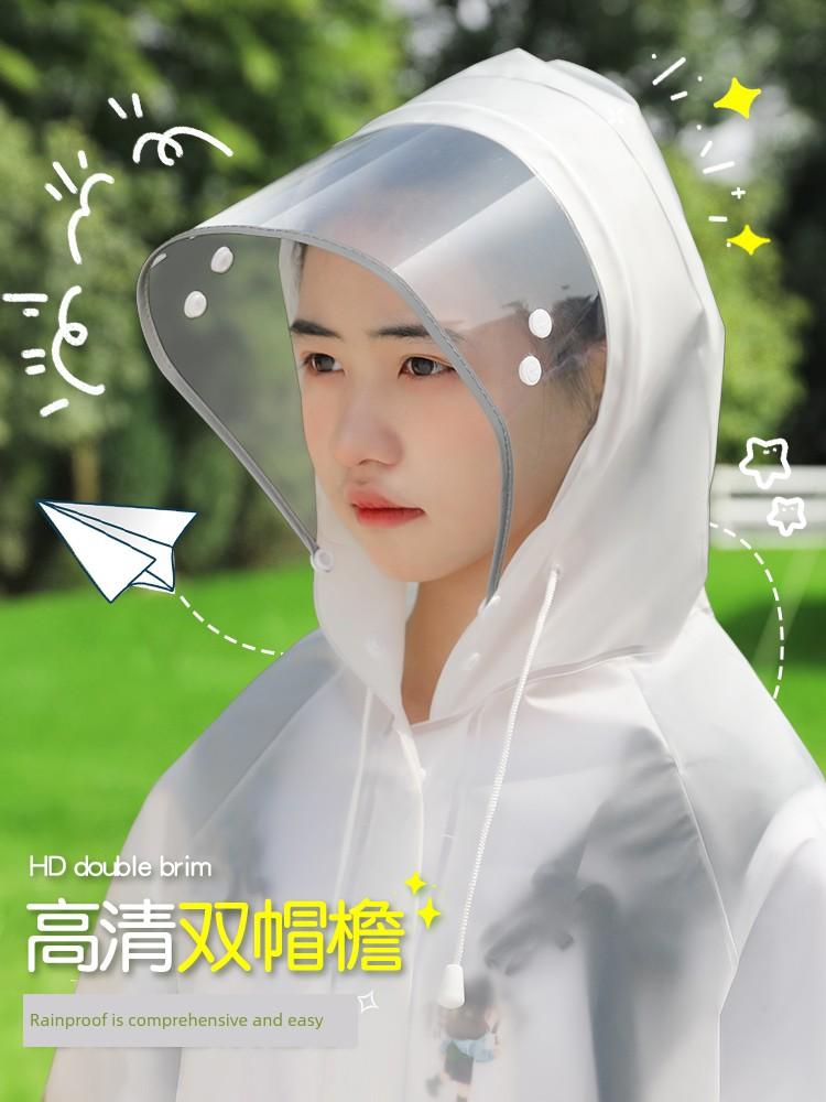 Long Junior High School Student Bicycle Kids Single Raincoat