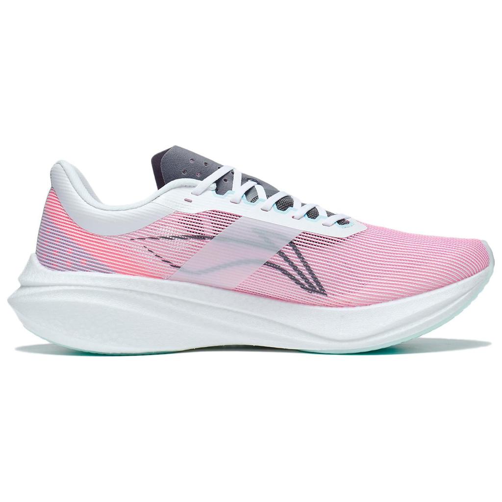 Li Ning Feidian 3 Challenger Abrasion Resistant Breathable Low top Sprint Running Shoes Men's Pink White ARMT037-8