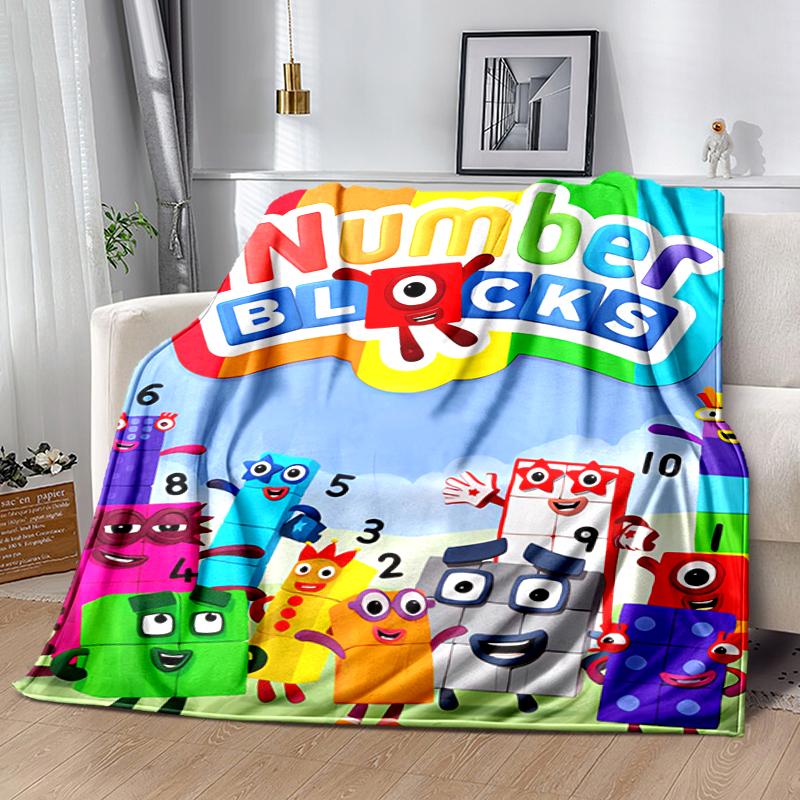 1pz Coperta Stampa Numberblocks, Coperta Leggera per Divano, Letto - Morbida e Calda, Regalo per Tutte le Stagioni come Natale, Halloween