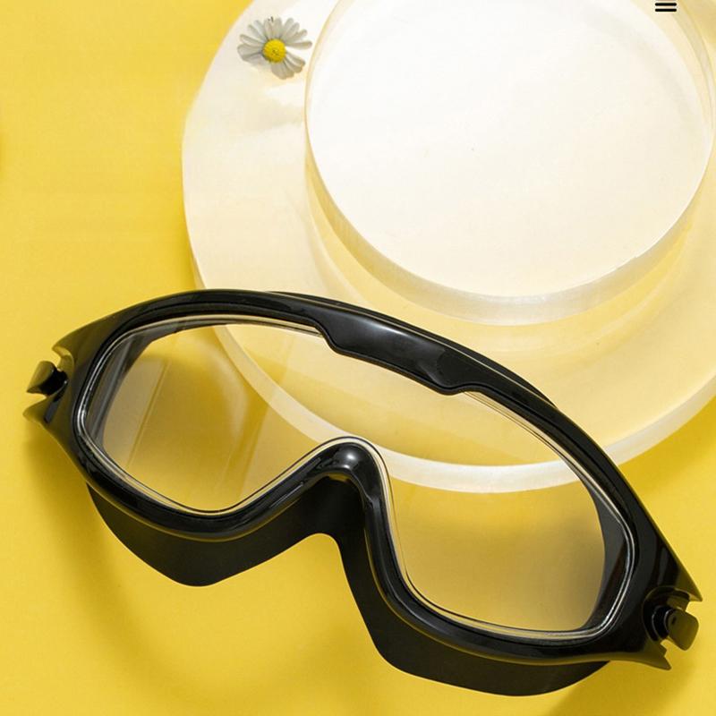 New Swimming Goggles High-Definition Waterproof Anti-Fog Adult Men And Women Swimming Goggles Flat Big Frame Swimming Glasses