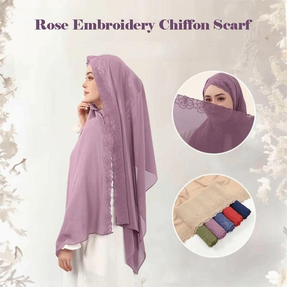 Elegant Headscarf Chiffon Hijab Scarf Versatile Women Turban  for Women