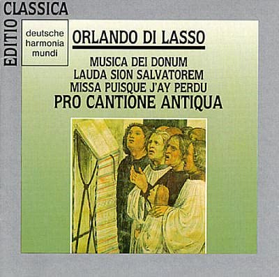 

CD LASSO; PRO CANTIONE ANTIQUA - Missa Puisque J Ay Perdu US Classical Used