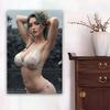 TSUMO Teal Lingerie Canvas Art Frameless Modern Wall Decor for Bedroom Living Room