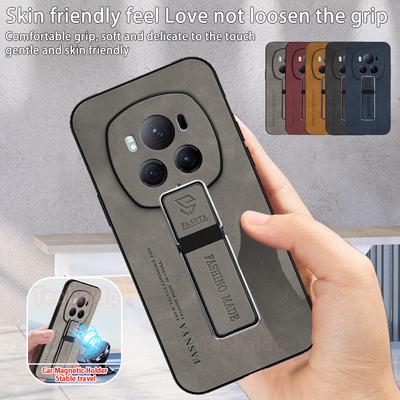 Per Custodia Honor Magic6 Pro Custodia per Telefono Antiurto in Silicone Morbido Per Honor Magic 6 Pro 6Pro Supporto Magnetico per Auto Copertura Posteriore in Pelle
