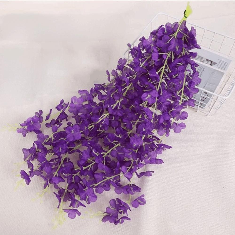 10PCS Bright Color Artificial Wisteria Hanging Flower Wisteria Flower Strips  Ceiling