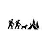 Hiker Dog Camping Tent Decal Sticker for Bumper, rear window, tailgate Adhesion Easy Hiking Life Wall Window Bumper Sticker