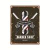 Pôster de Barbearia Salão de Beleza Placa de Metal Estanho Ferramenta Tesoura Assento Pintura Placa de Ferro Secador de Cabelo Decoração de Parede Placa Barbearia